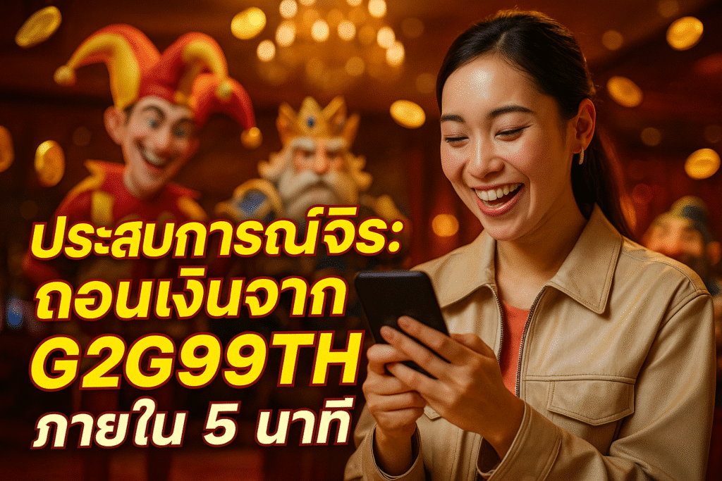 ประสบการณ์จริง ถอนเงินจาก G2G99TH ภายใน 5 นาที
